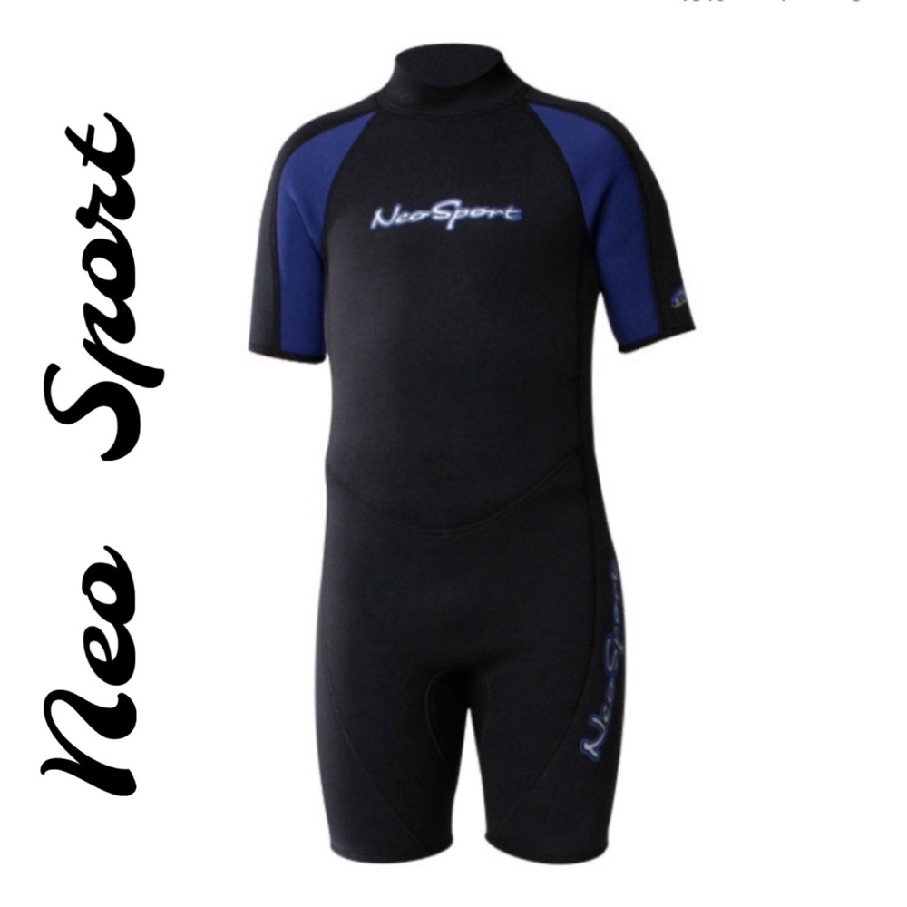 NeoSport  Wetsuit Junior, Black Shorty Boys' sz10